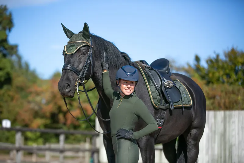 Coldstream Marygold Dressage Saddle Pad - Fern Green-4